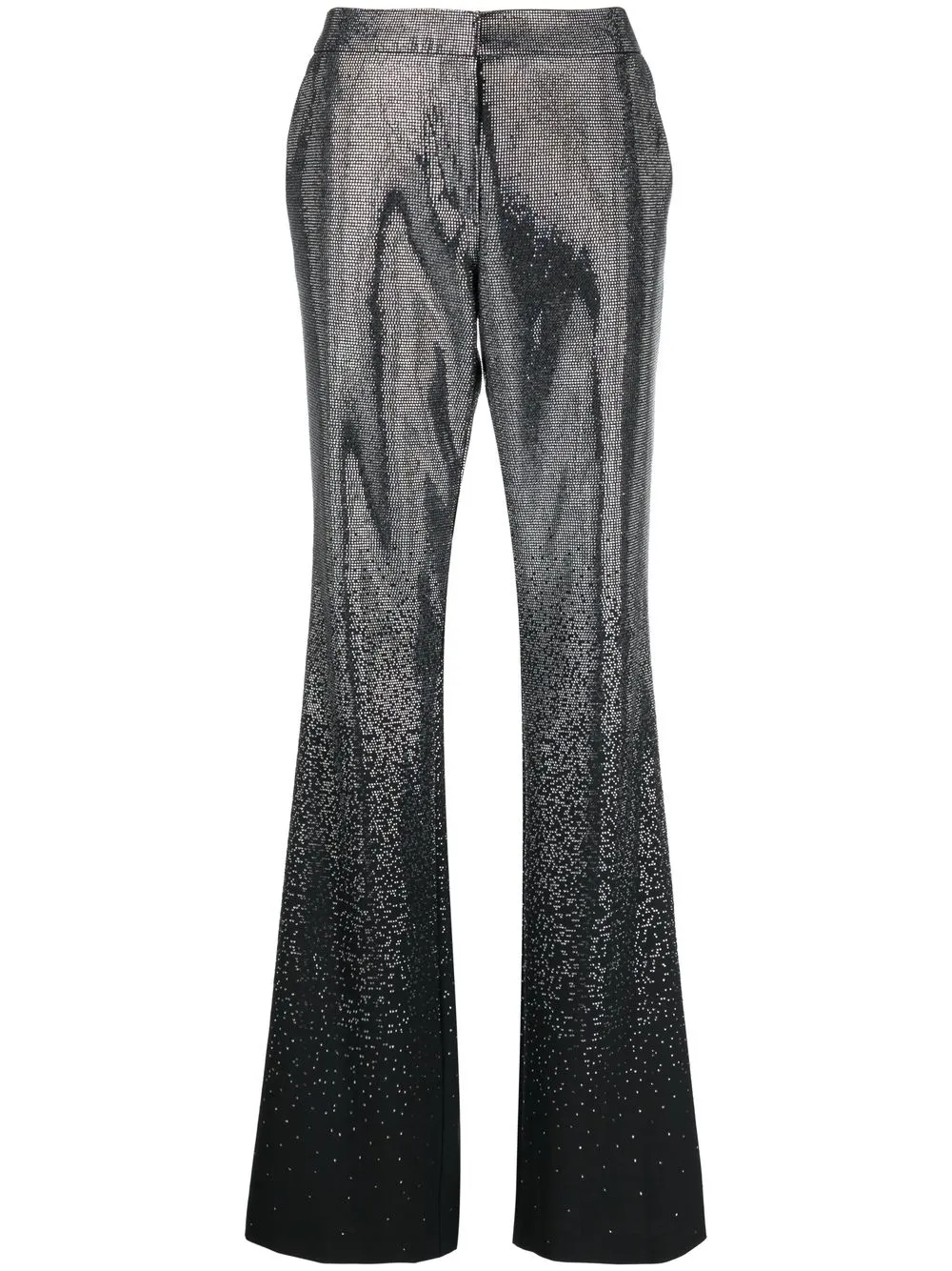 

Off-White pantalones anchos con detalles de cristal - Negro