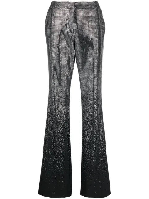 Off-White pantalones anchos con detalles de cristal