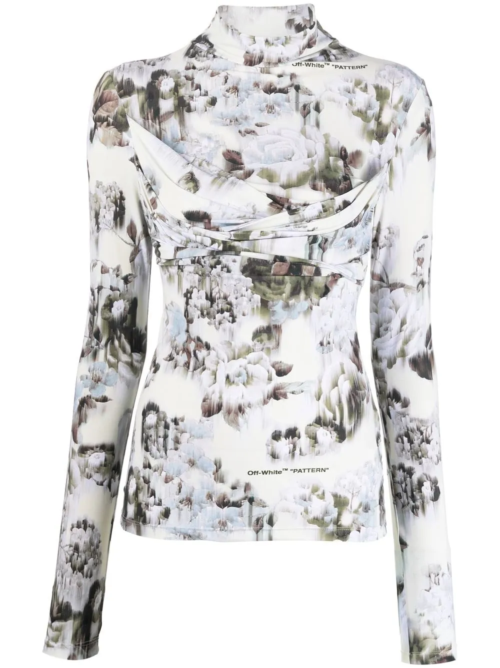 

Off-White playera con motivo estampado - Gris