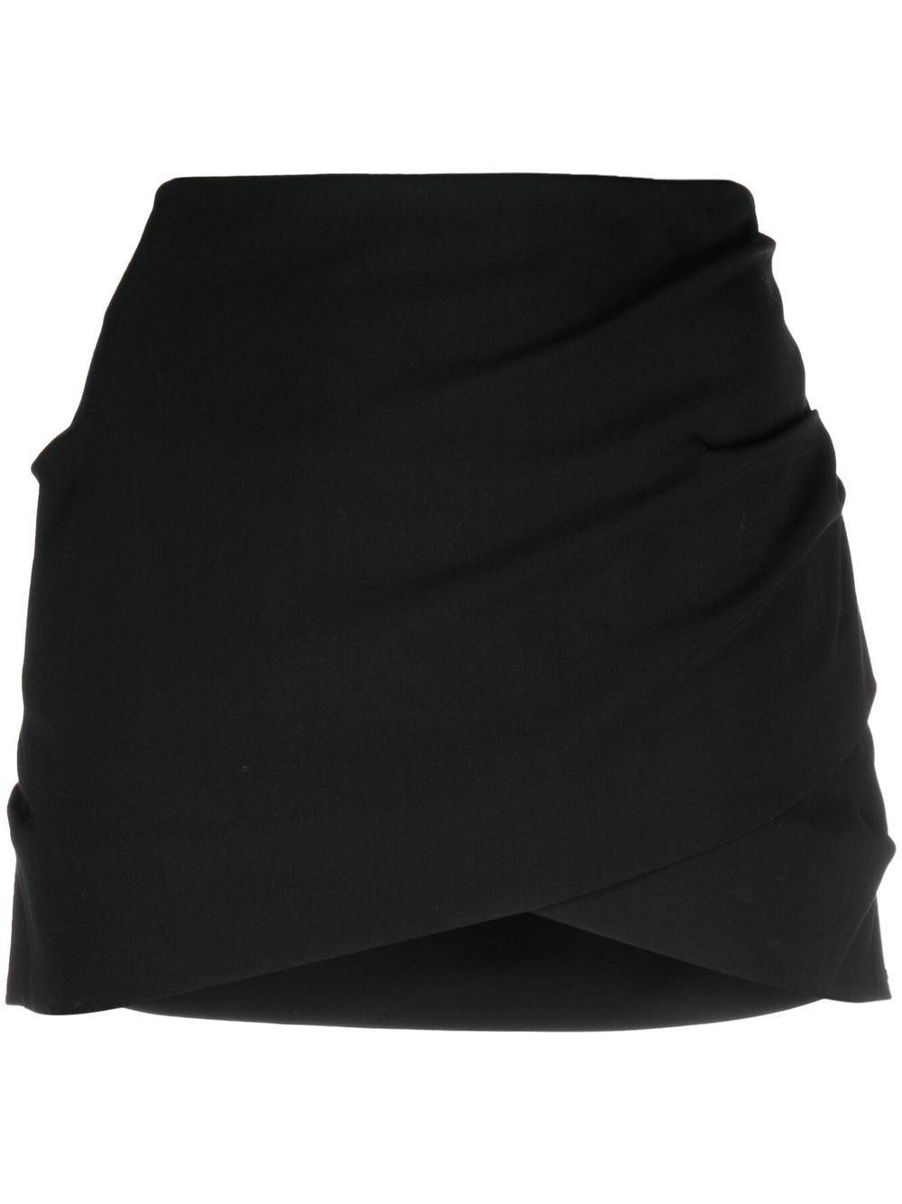 logo-patch draped mini skirt