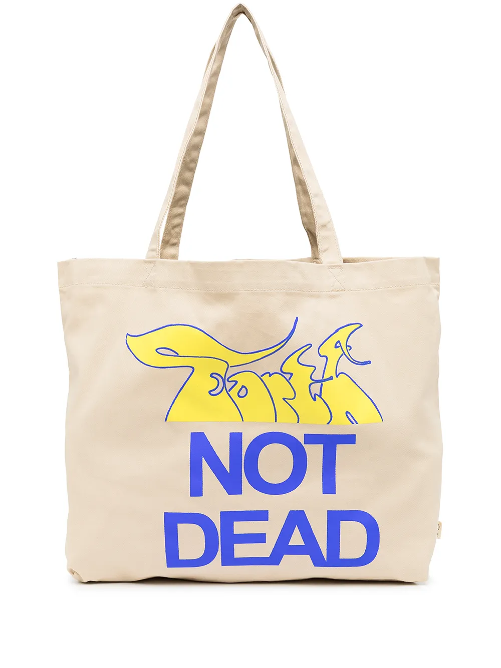 

Prmtvo Earth Not Dead canvas tote bag - Brown