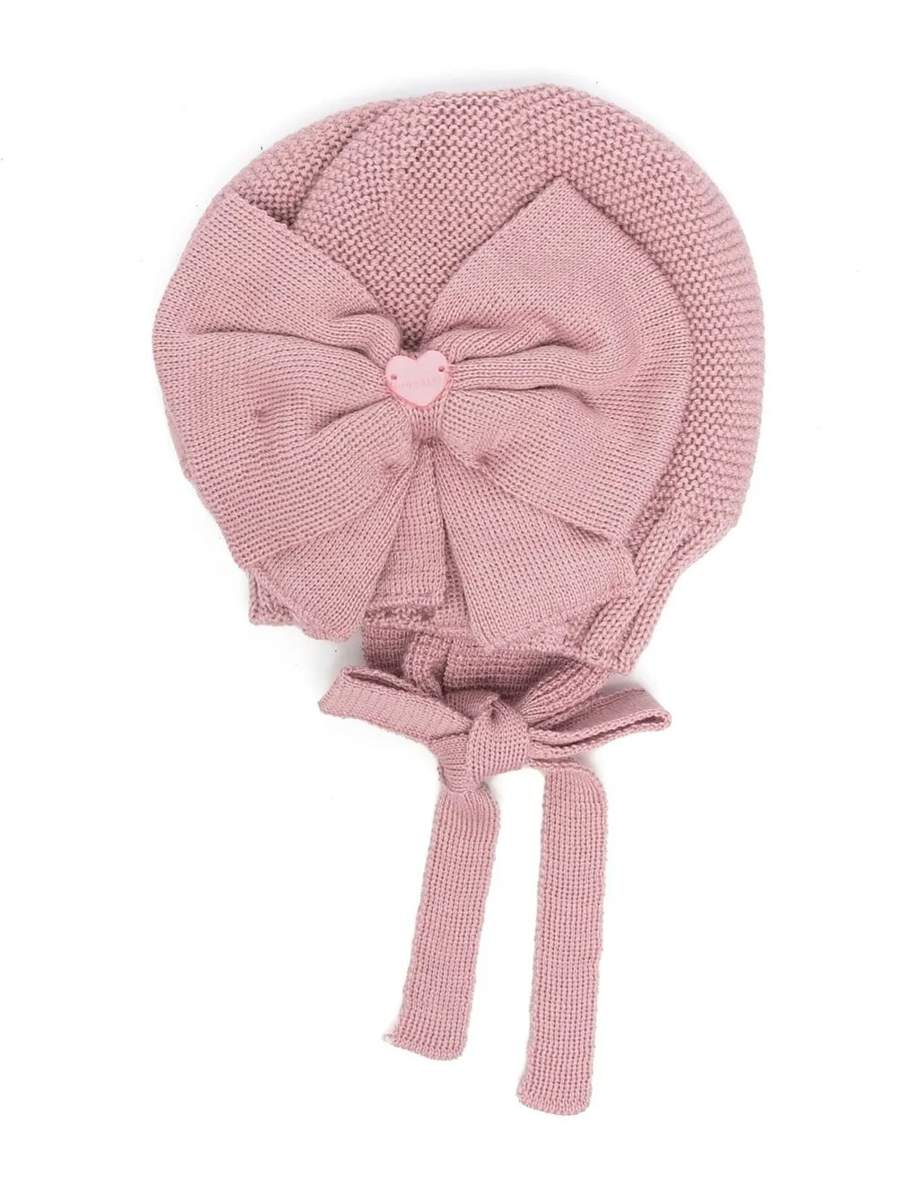 

Monnalisa gorro tejido con placa del logo - Rosado