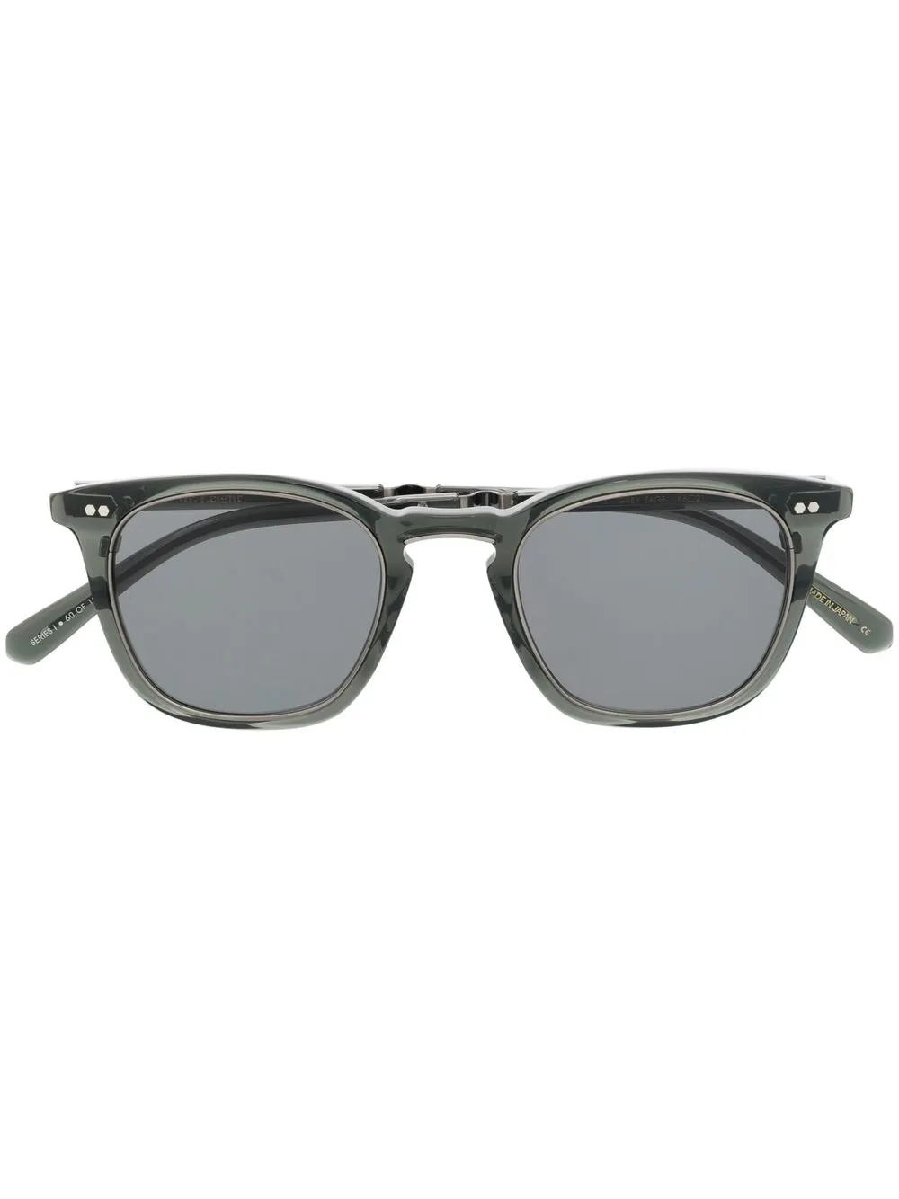 

Garrett Leight lentes de sol Getty II con armazón transparente - Verde