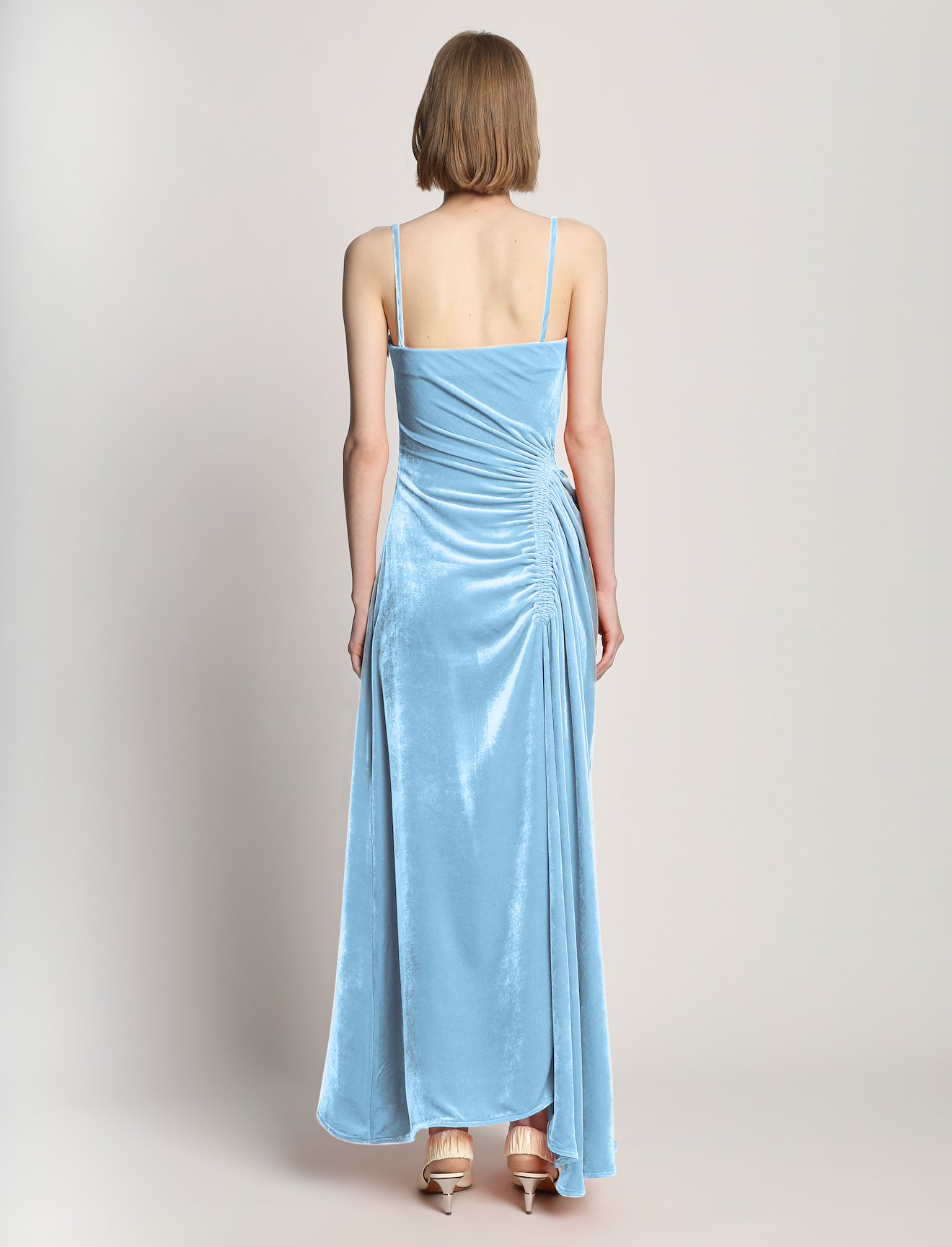 Silk Viscose Velvet Gathered Dress #2