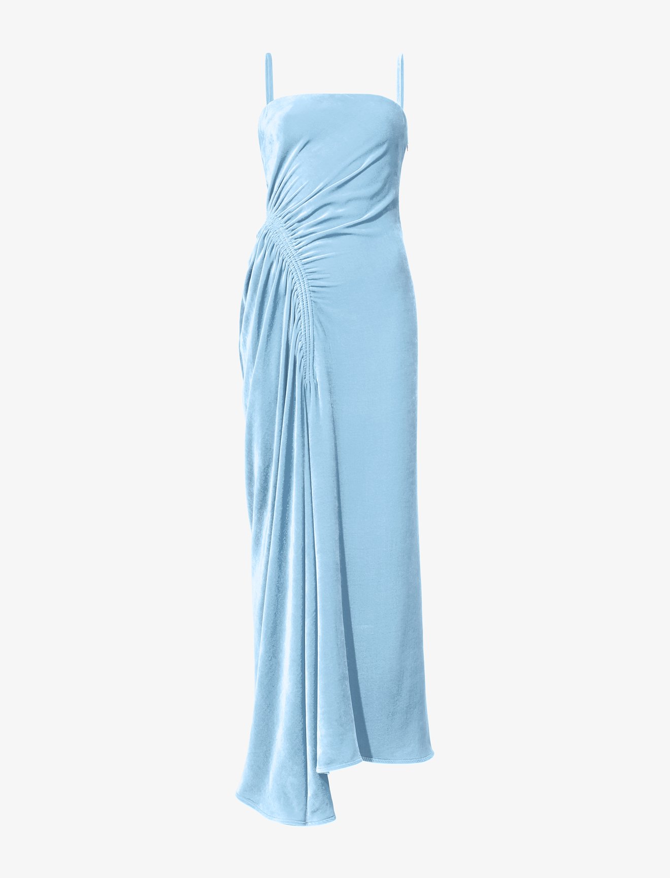 Silk Viscose Velvet Gathered Dress #4
