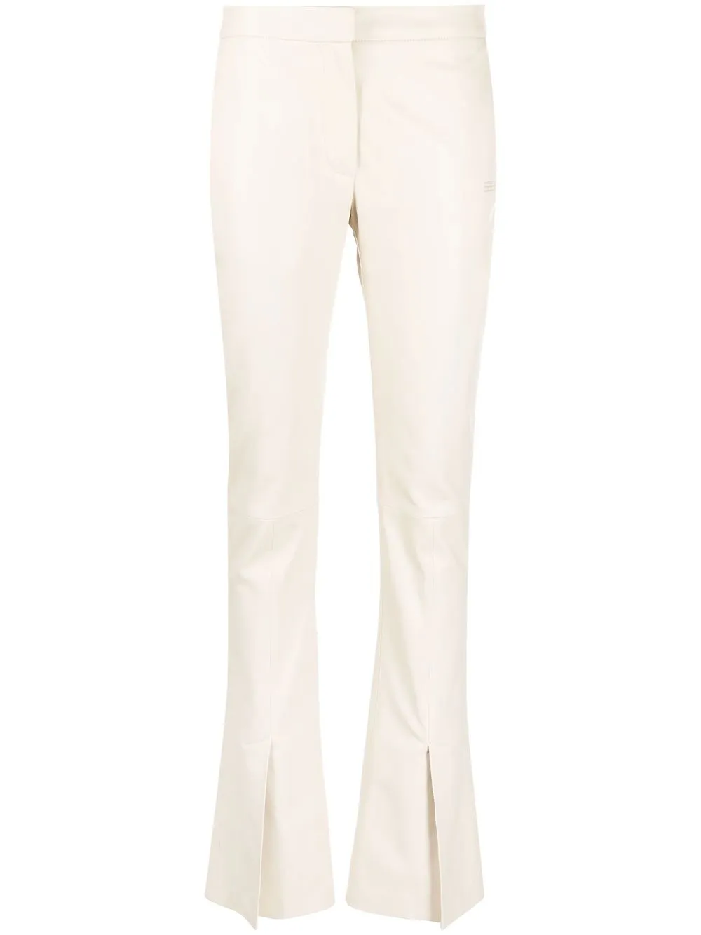 

Off-White Corporate leather tailored trousers - Neutrals