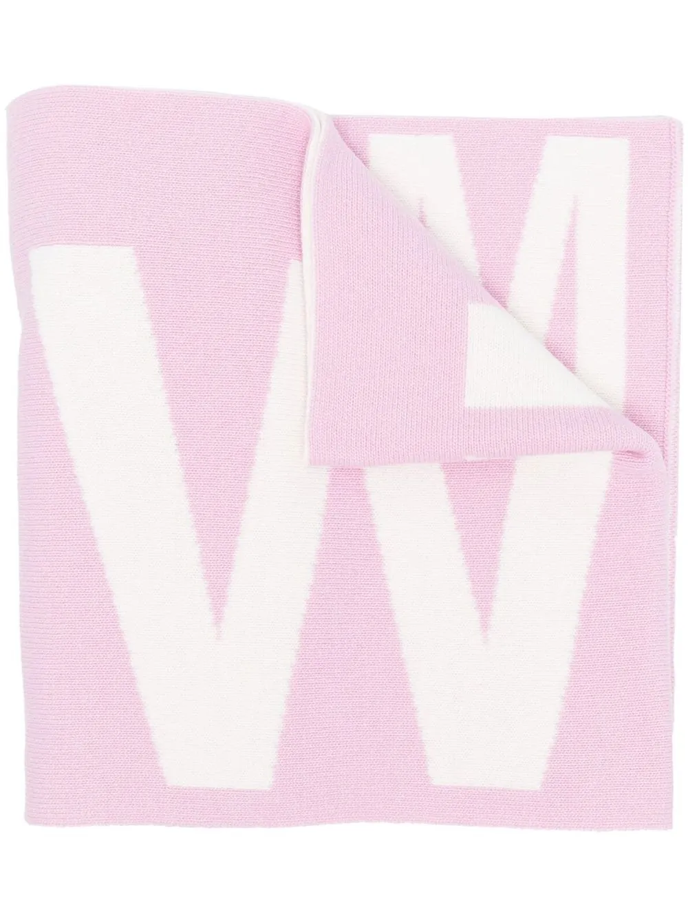 

Off-White logo-print scarf - Pink