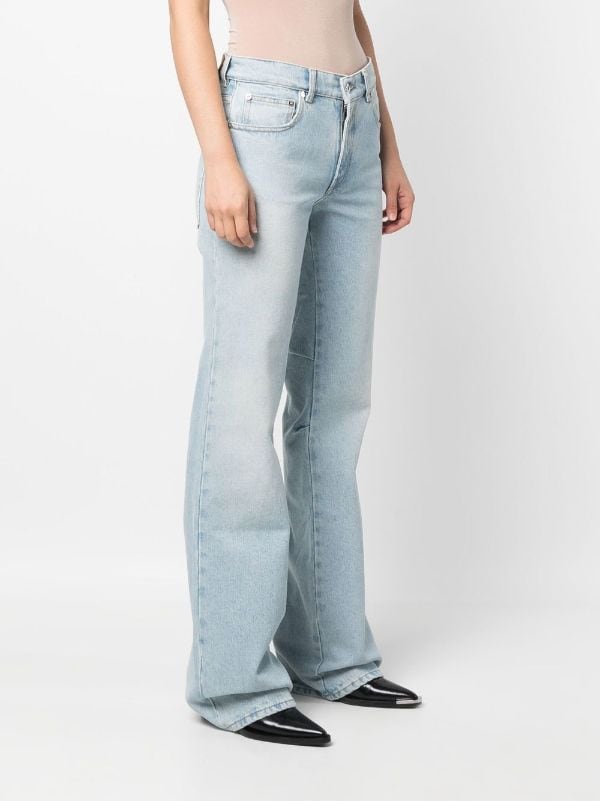 Louis Vuitton blue Bleached High-Rise Straight Jeans