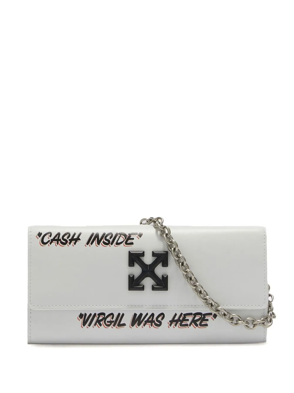 

Off-White Quote-motif Jitney chain wallet