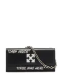 Off-White Quote-motif Jitney chain wallet - Black