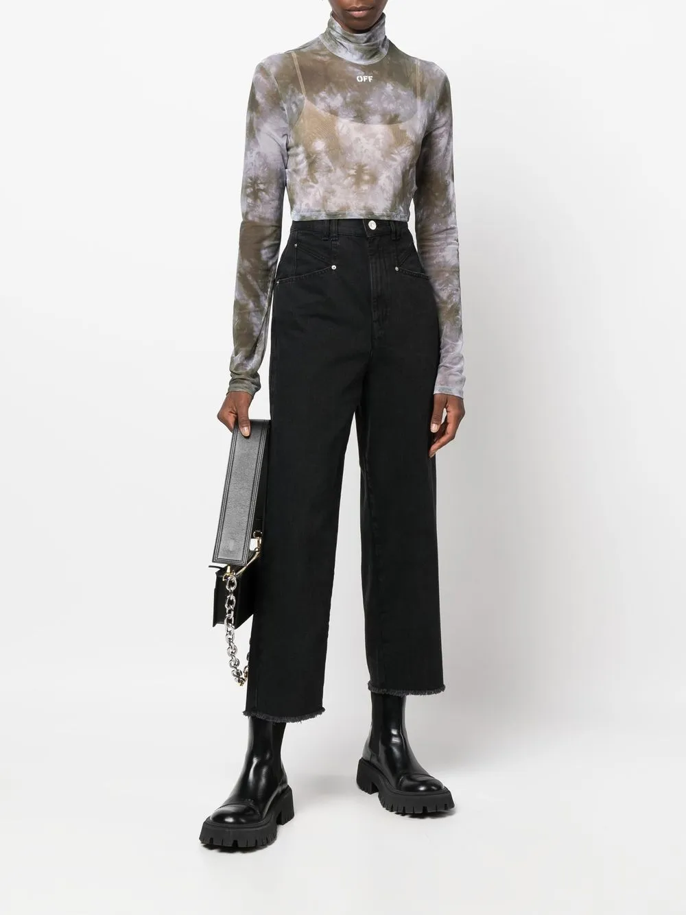 Off-White Cropped top - Grijs
