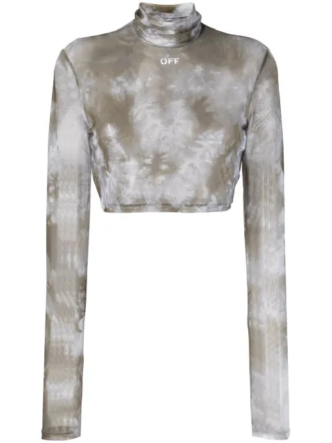 Off-White tie-dye cropped top