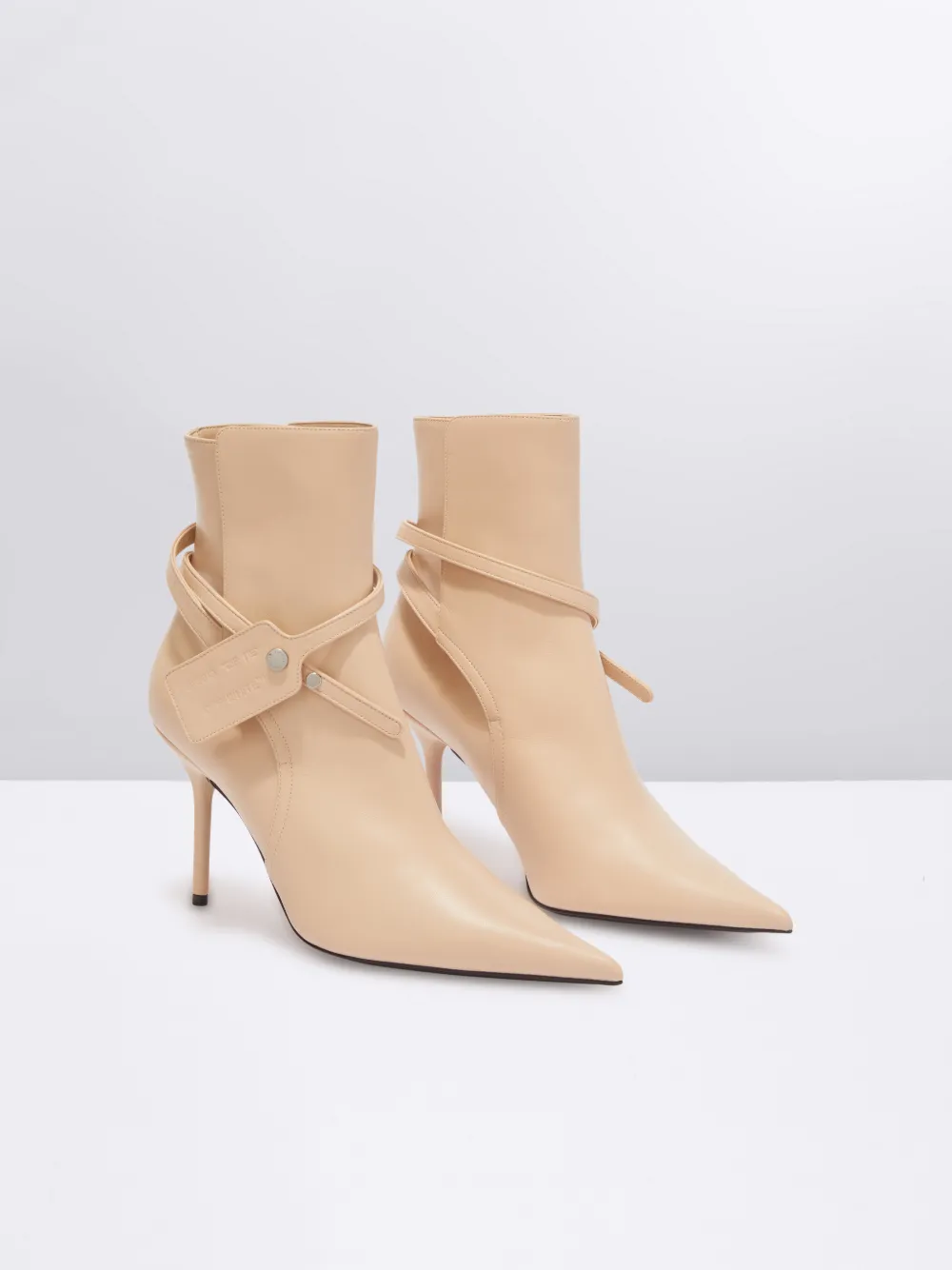 Zip Tie pointed leather boots OffWhite™ Official Site