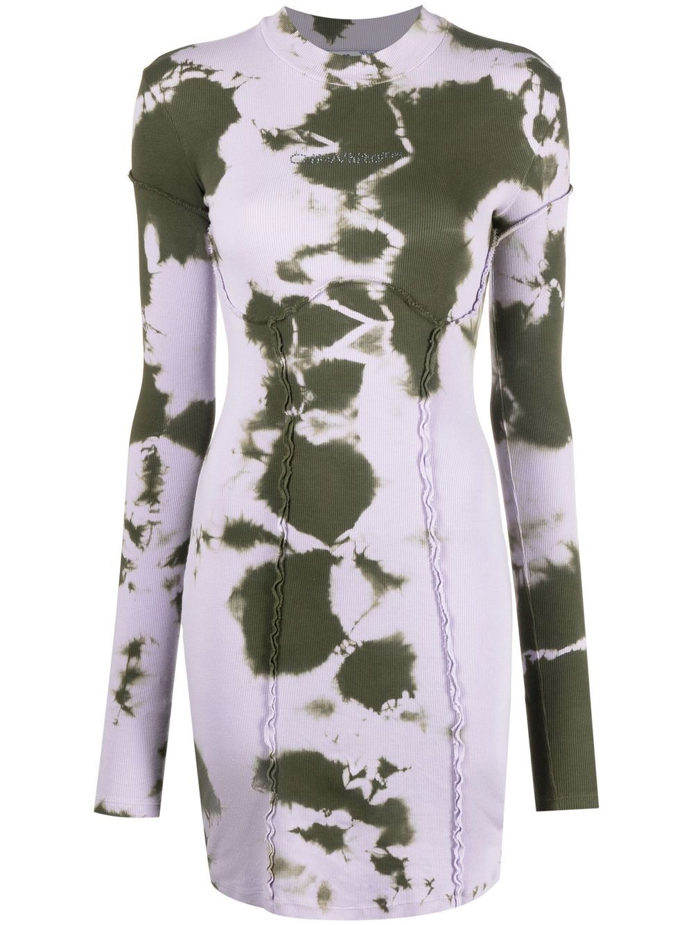 

Off-White Bling tie-dye ribbed minidress - Purple