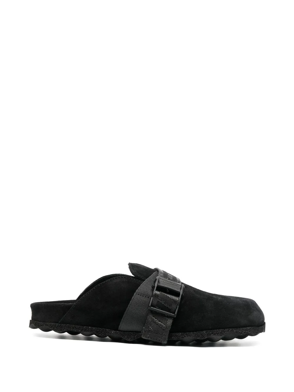 

Off-White debossed-logo buckled mules - Black