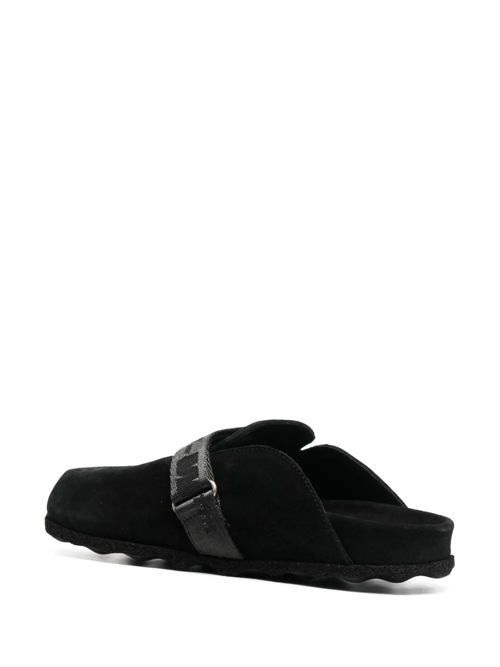  Off White Mules Mit Logo Prägung   Schwarz 