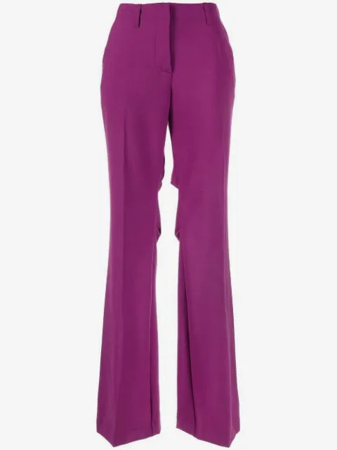 Off-White pantalon évasé à taille mi-haute