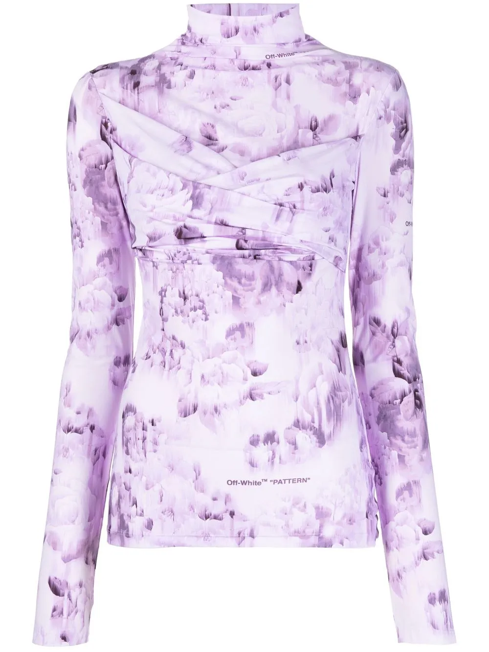 

Off-White top con motivo tie-dye - Morado