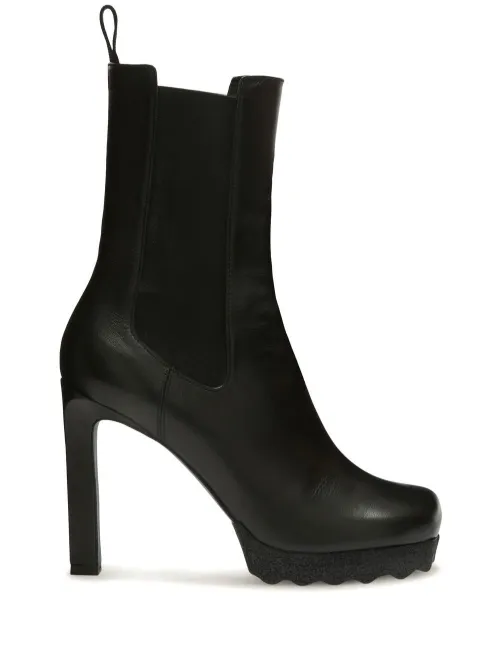 Bottines en cuir à talon haut - Off-White - Modalova