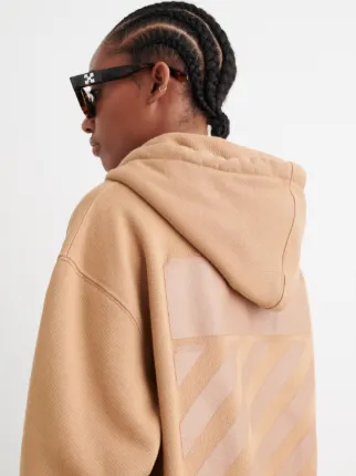 DIAG REGULAR HOODIE in brown | Off-White™ Official LB