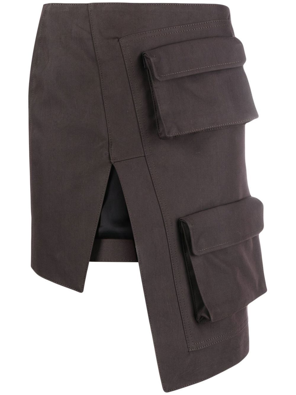 

Off-White asymmetric cargo skirt - Grey