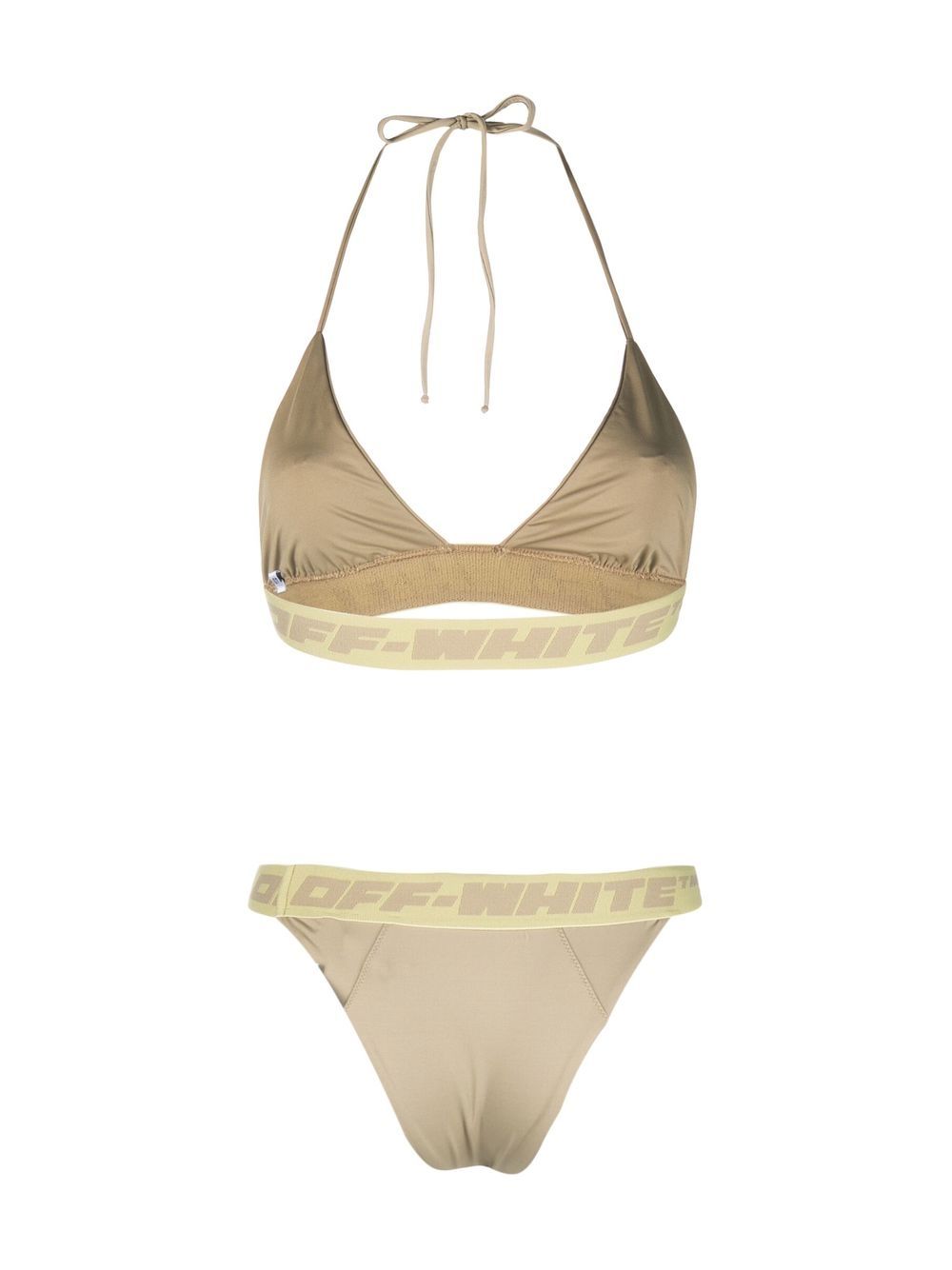 Image 2 of Off-White logo-band bikini set