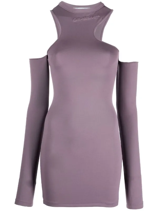 purple cold shoulder dress Cold Shoulder Asymmetrical Dress with Peekaboo Diamond Shaped Cutout