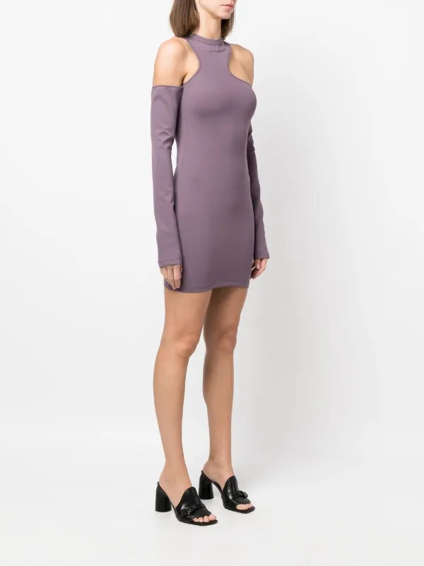 knee length dresses for ladies Poly USA 9238 Embellished Short Cold Shoulder Dress main image 0
