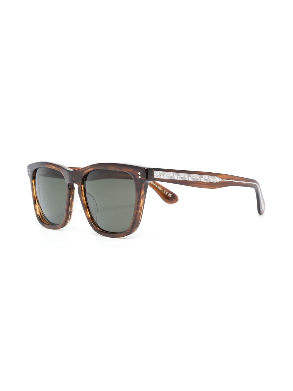 Oliver Peoples Lynes zonnebril met vierkant montuur - Bruin