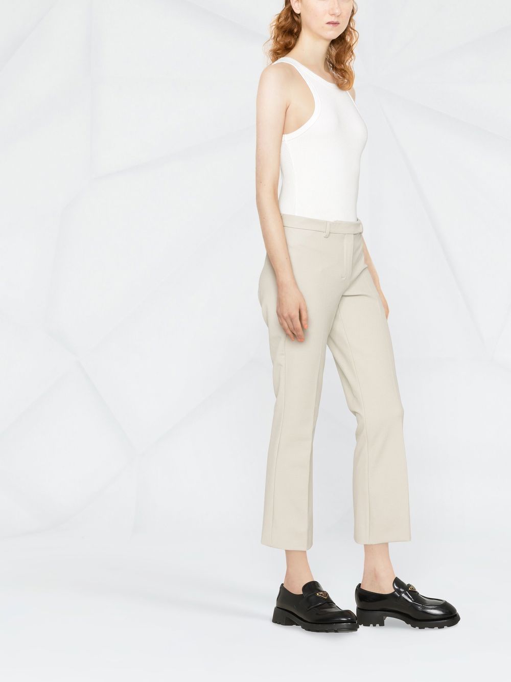 Shop 's Max Mara Mid-rise Cropped Trousers In Neutrals