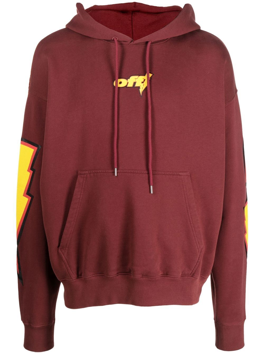 Shop Off-white Thunder Stable Skate Hoodie In Rot