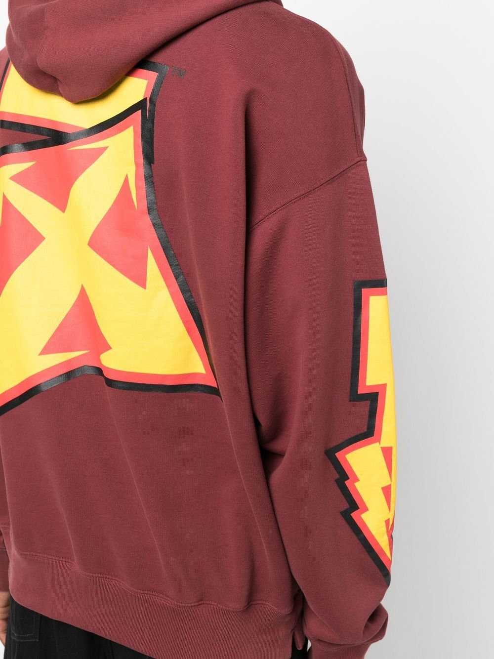 Shop Off-white Thunder Stable Skate Hoodie In Rot