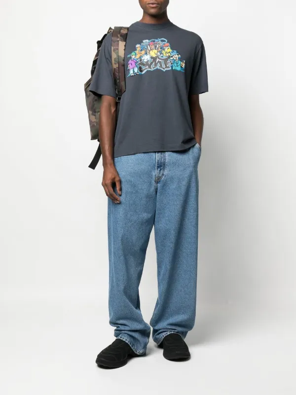 OFF-WHITE グラフィックプリント Tシャツ ブラック Off-White オフホワイト Graffiti Tシャツ | ブラック | FARFETCH JP