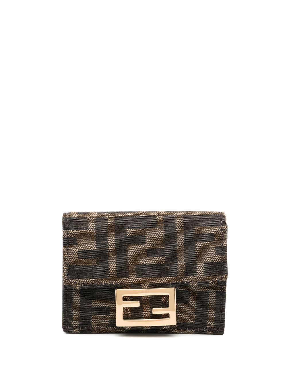 FENDI FF-logo pattern wallet - Brown Cover