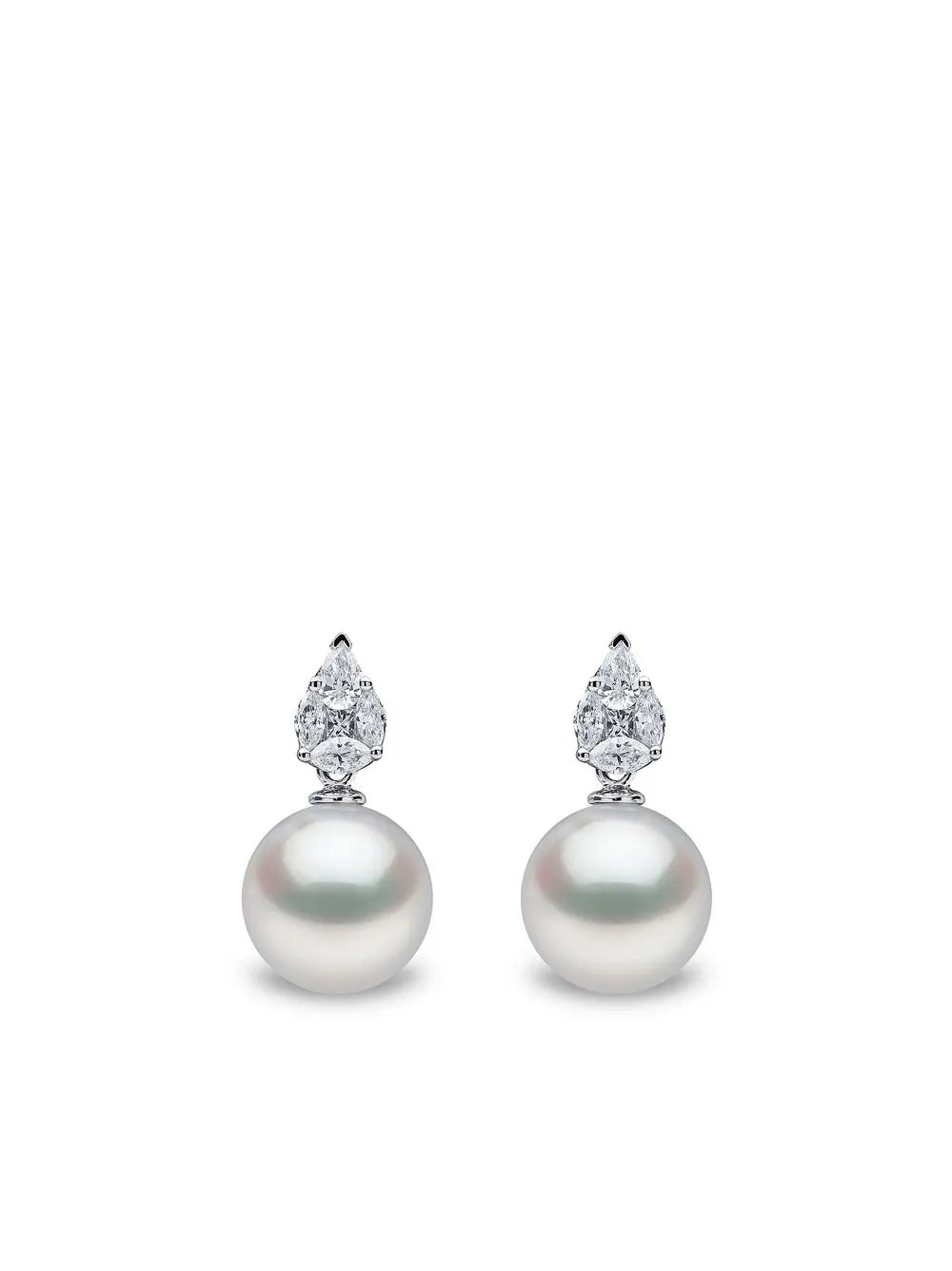 

Yoko London aretes Starlight en oro blanco de 18kt con diamantes y perlas del mar del Sur - Plateado