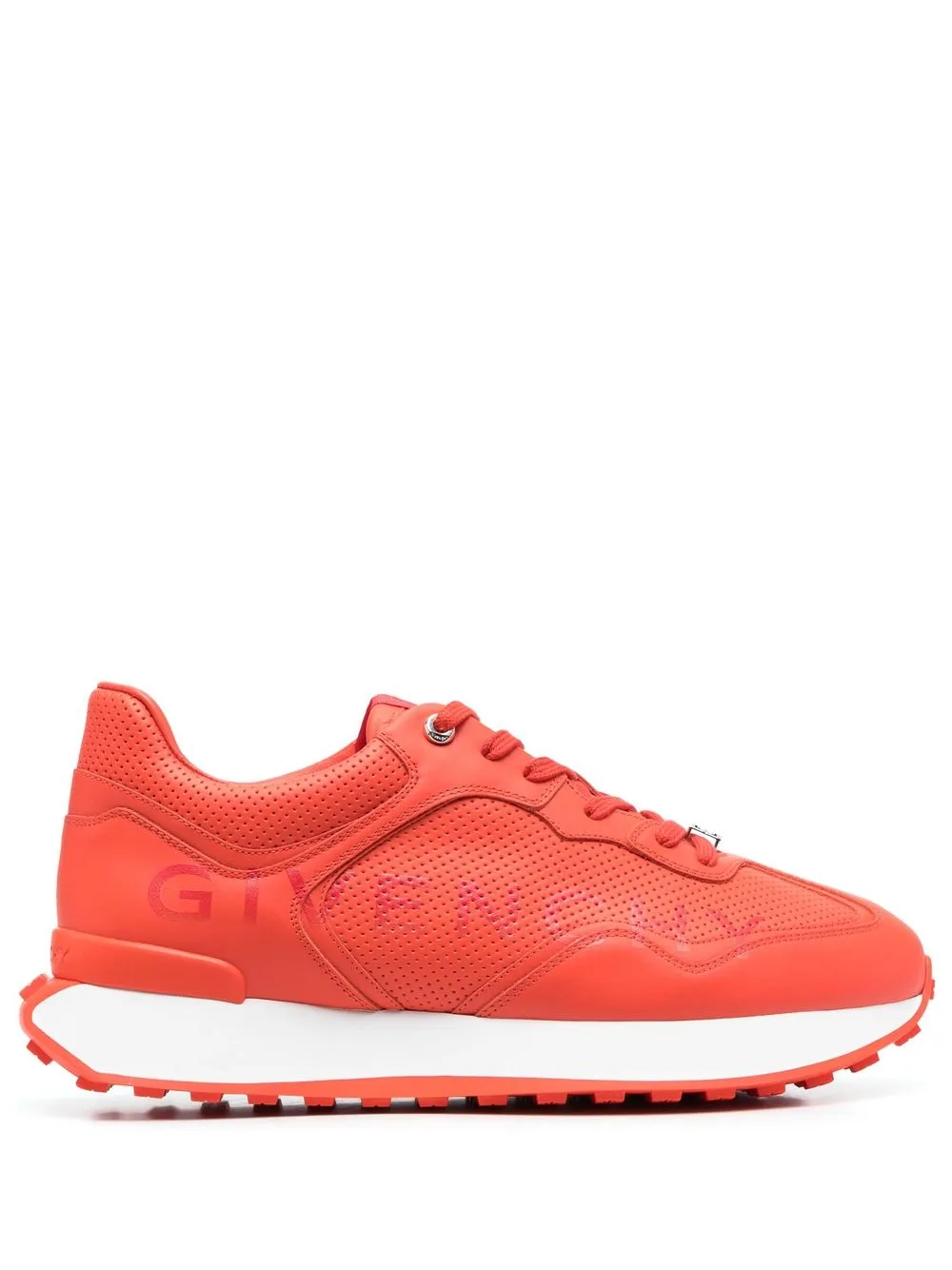 

Givenchy logo-print perforated sneakers - Orange