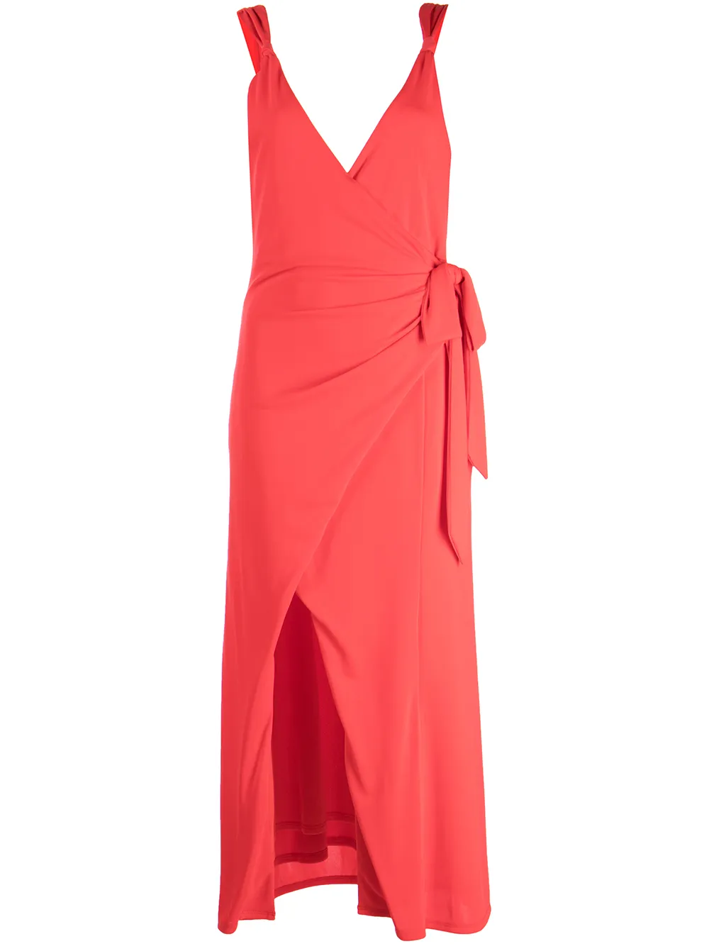 

Cinq A Sept vestido midi Delia cruzado - Rojo