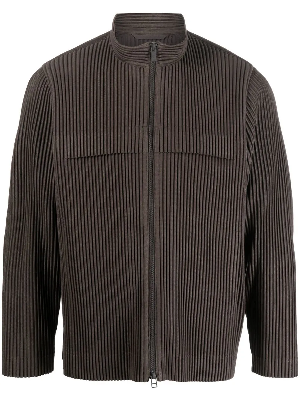 

Homme Plissé Issey Miyake pleated zip-up jacket - Brown