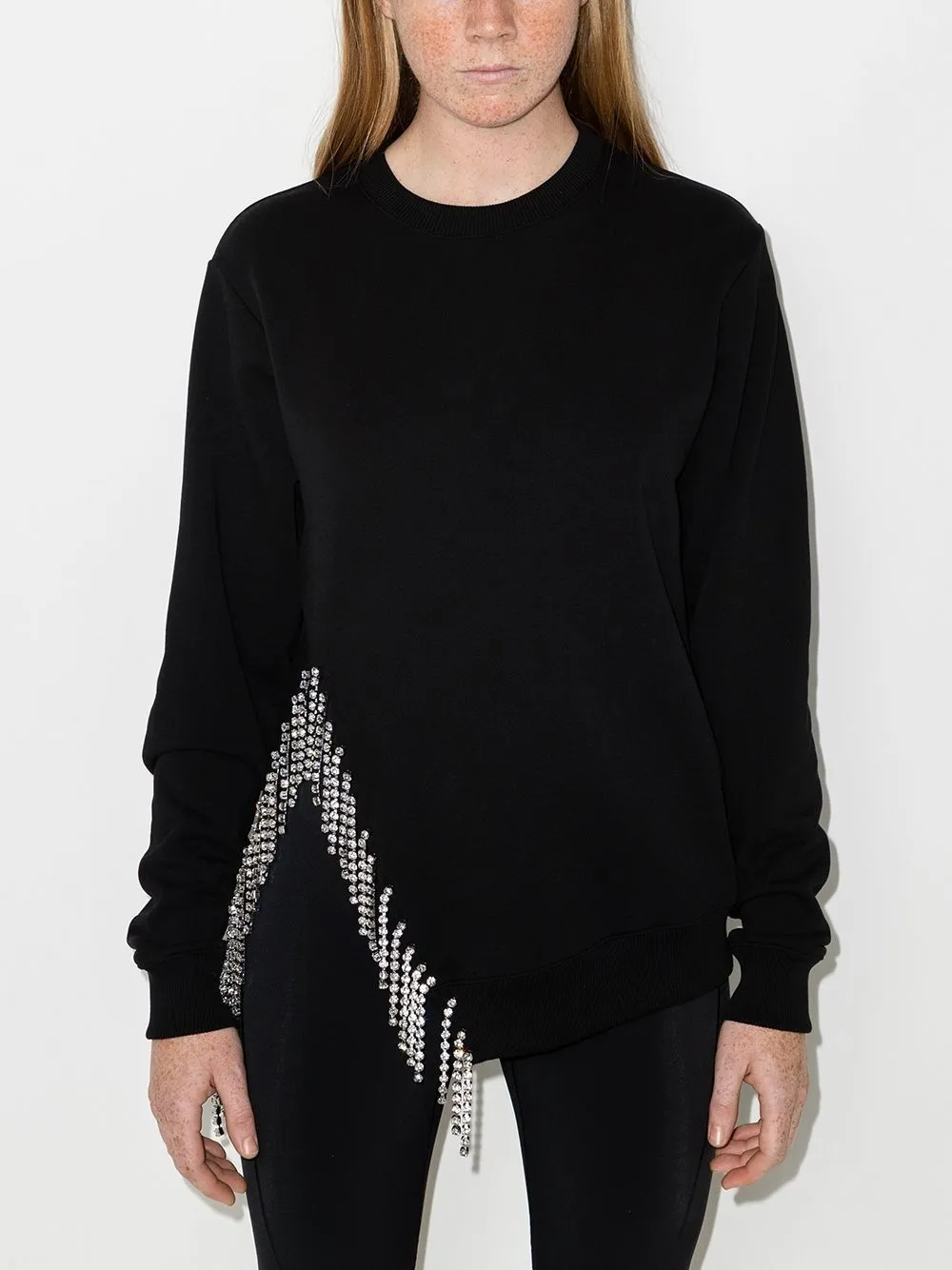 Christopher Kane Crystal Cupchain sweatshirt - Zwart