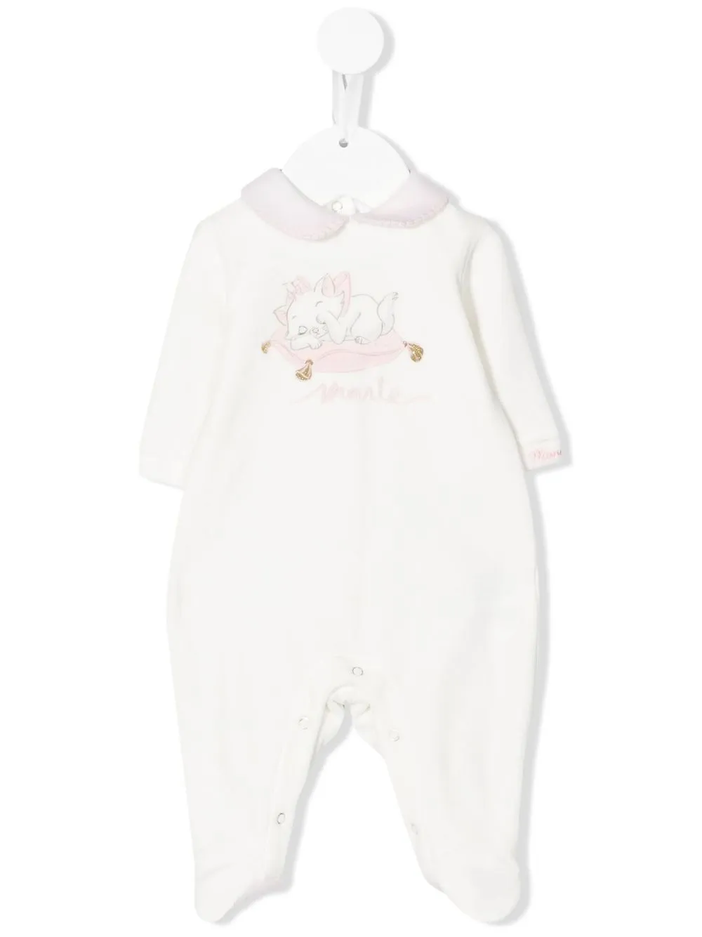 

Monnalisa cartoon-print cotton babygrow - Neutrals