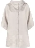 Max Mara monogram jacquard satin coat - Neutrals