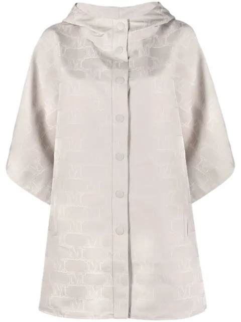 Max Mara monogram jacquard satin coat