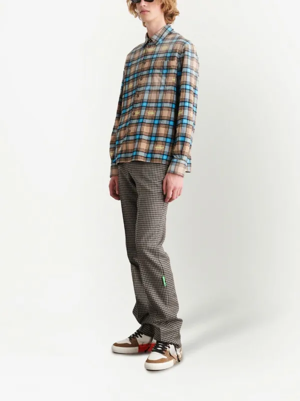 Off-White check-print long-sleeve Shirt - Farfetch