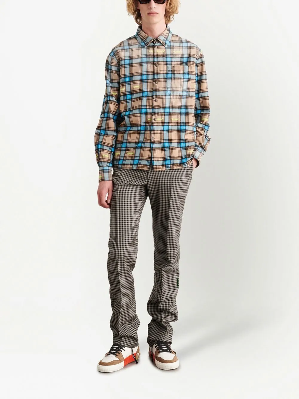 Off-White check-print long-sleeve Shirt - Farfetch