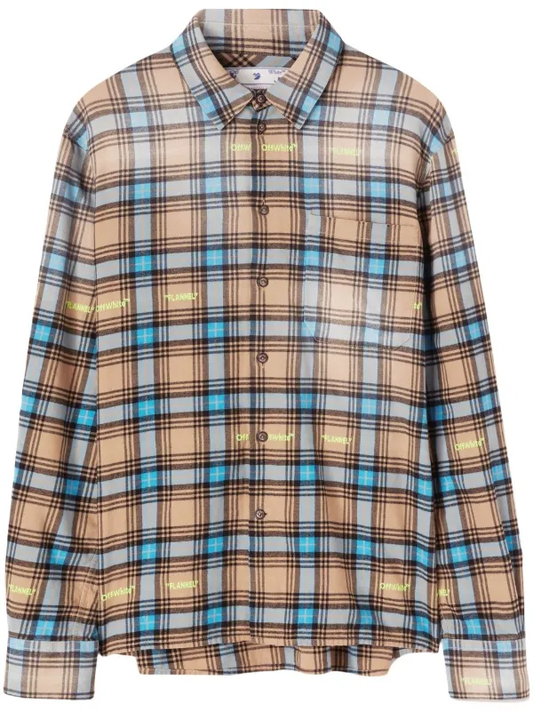 Off-White Plaid Flannel Shirt - Farfetch