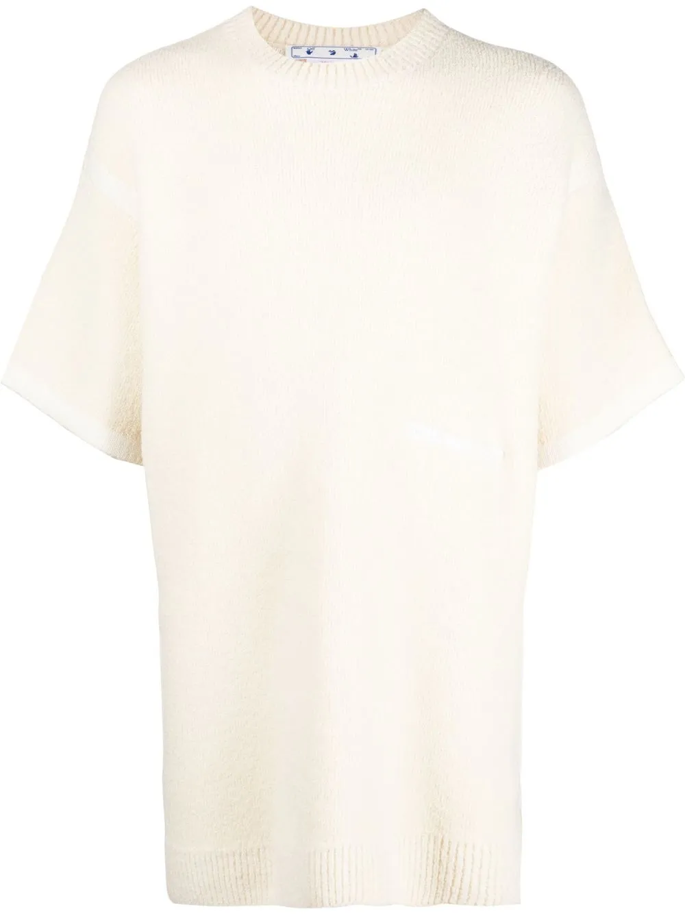 

Off-White micro-boucle knitted T-shirt - Neutrals