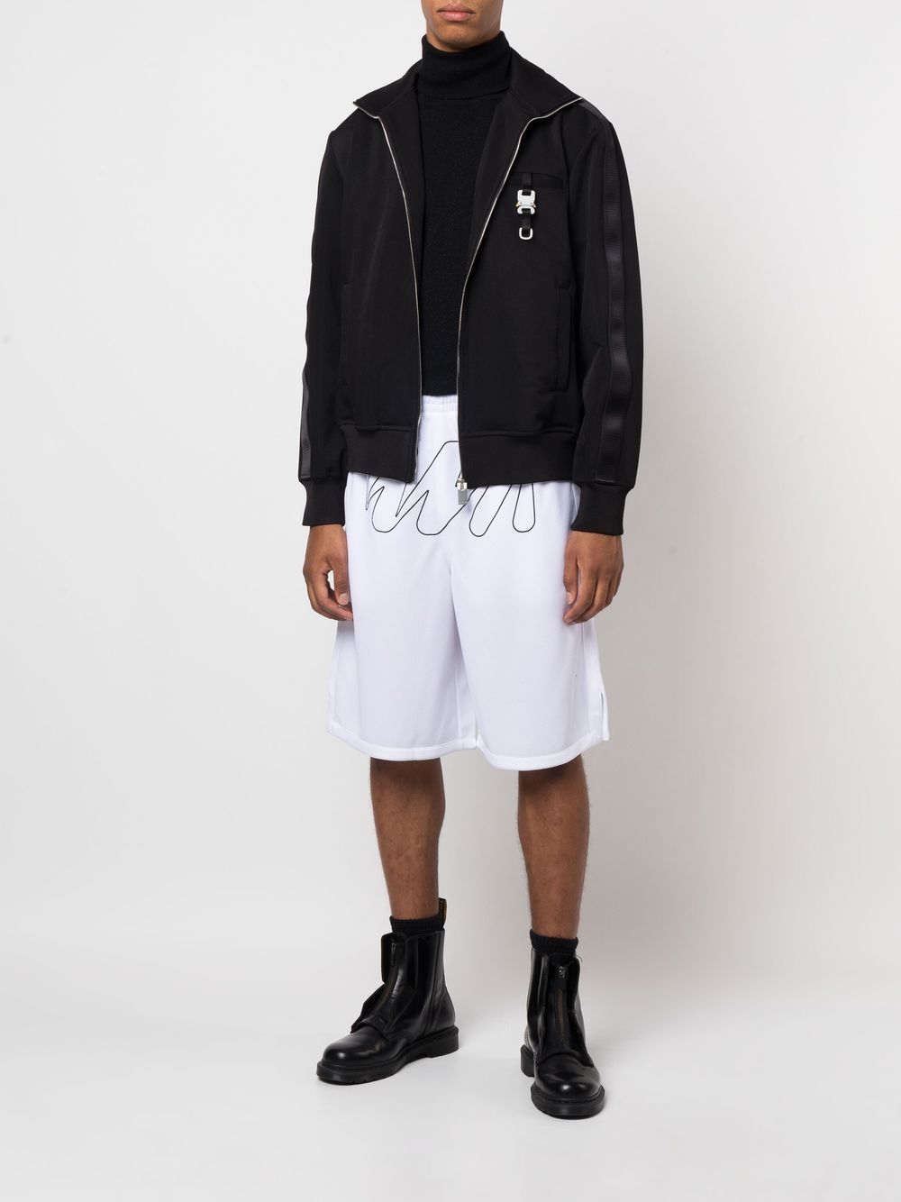 Off-White Shorts met golvend detail - Wit