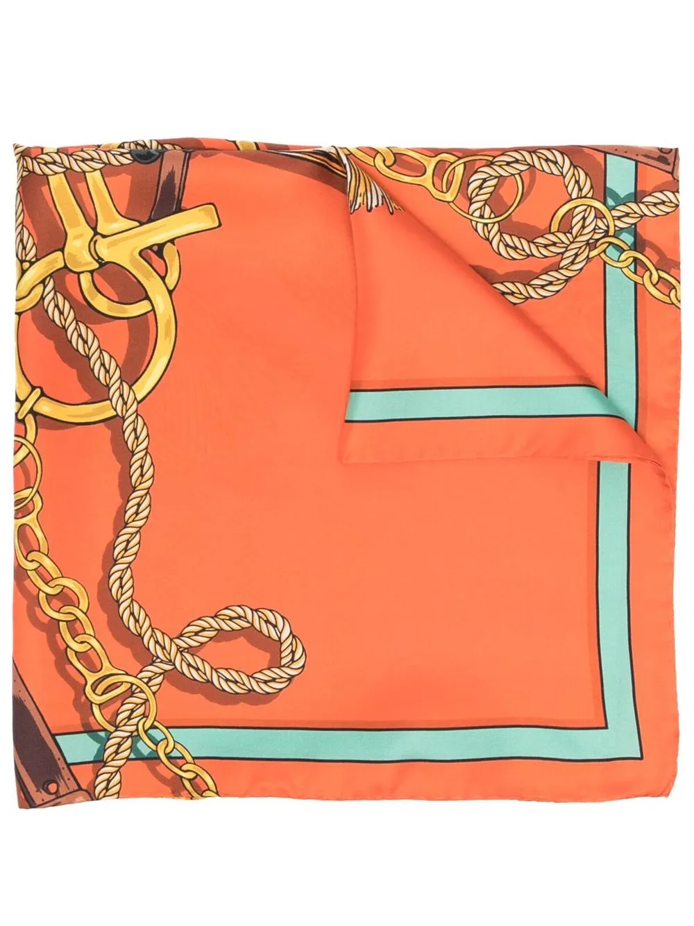 

Moschino mascada con estampado gráfico - Naranja