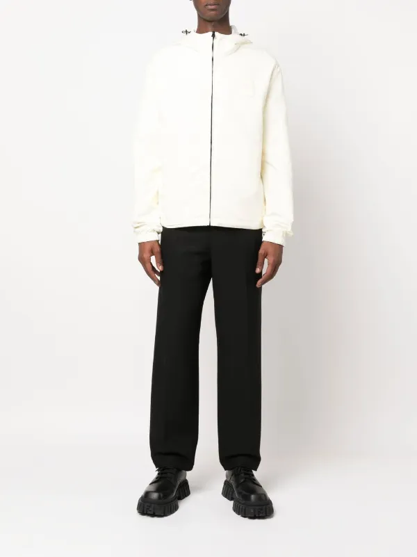 FENDI FF-logo Print Hooded Jacket | Neutrals | FARFETCH