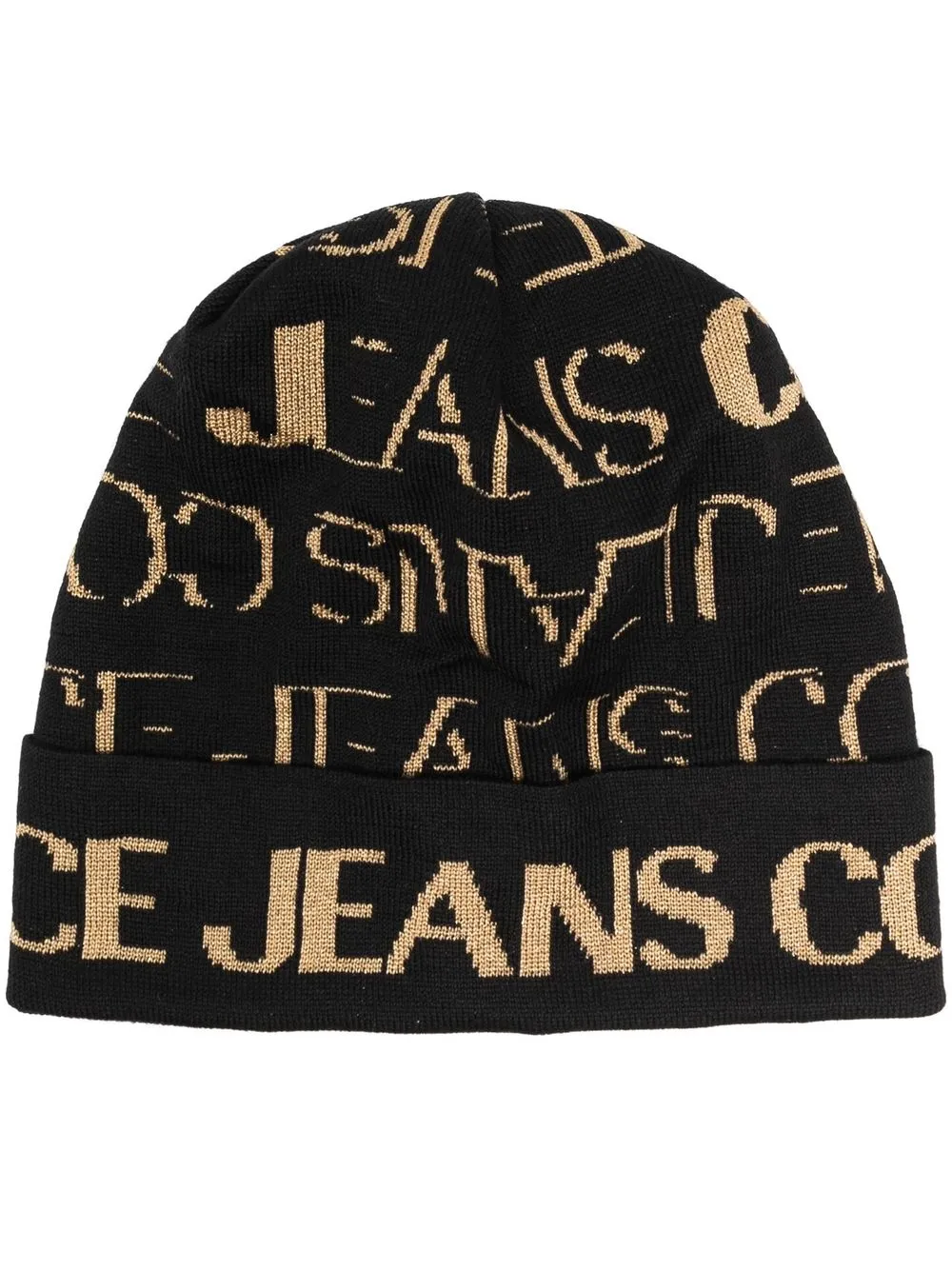 

Versace Jeans Couture gorro tejido con logo en intarsia - Negro